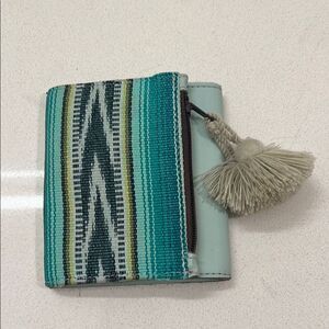 Nena & Co Leather Artisan Wallet, Mint Green